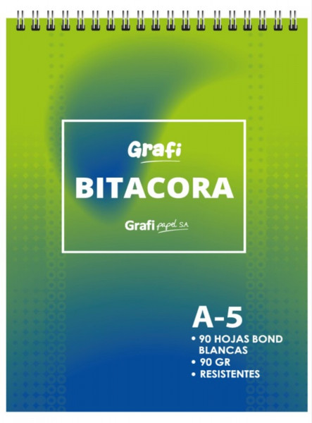 Block bitacora anillado a5 90 hojas 90 gr Grafipapel