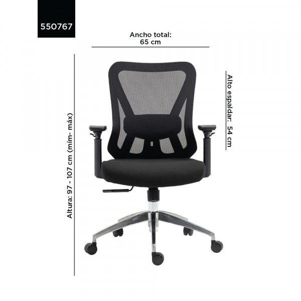 Silla gerencial RTA-C4227L  negro Venso sin armado