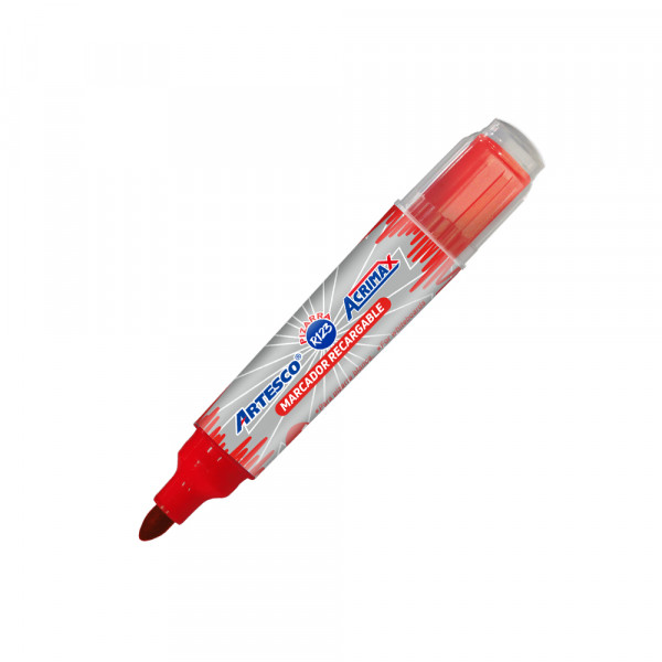 Plumon pizarra punta gruesa recargable rojo R123 Artesco