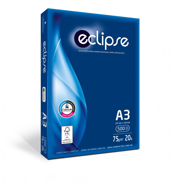 PAPEL FOTOCOPIA A3 75GR 500H ECLIPSE