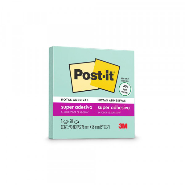 Notas adhesivas 3x3 pulgadas 90 hojas menta 654 super sticky Post it