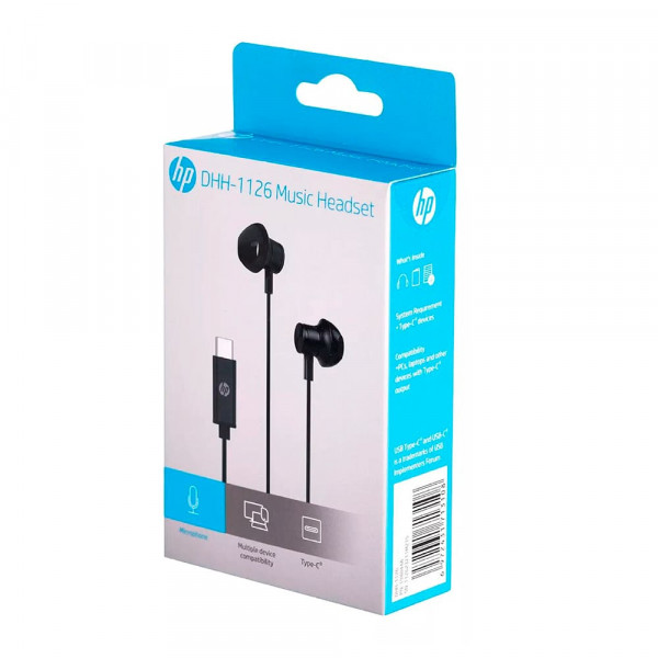 Audífonos in-ear cable USB-C DHH-1126-BK HP