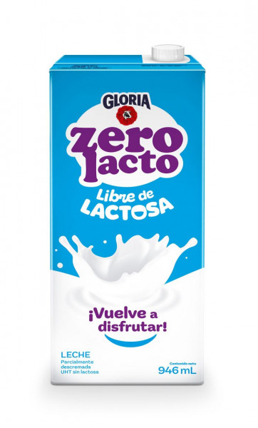 Leche zerolactosa UHT caja 946 ml Gloria