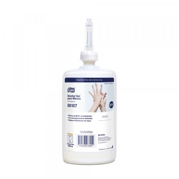 Alcohol en gel sanitizante 1L Tork