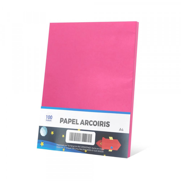 Papel bond A4 70gr 100h fucsia Apolo