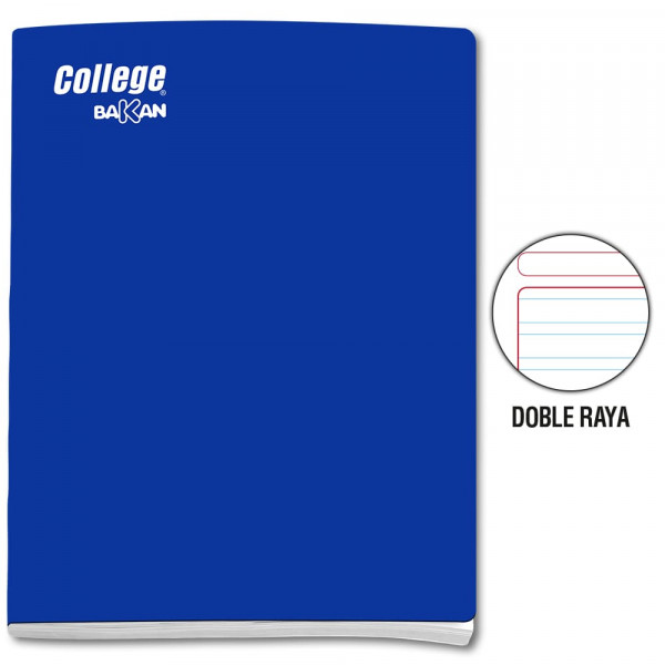 Cuaderno doble raya A4 x 80 hojas azul Bakan