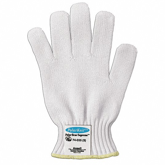 Guante tejido polar bear anticorte blanco talla 7 Ansell