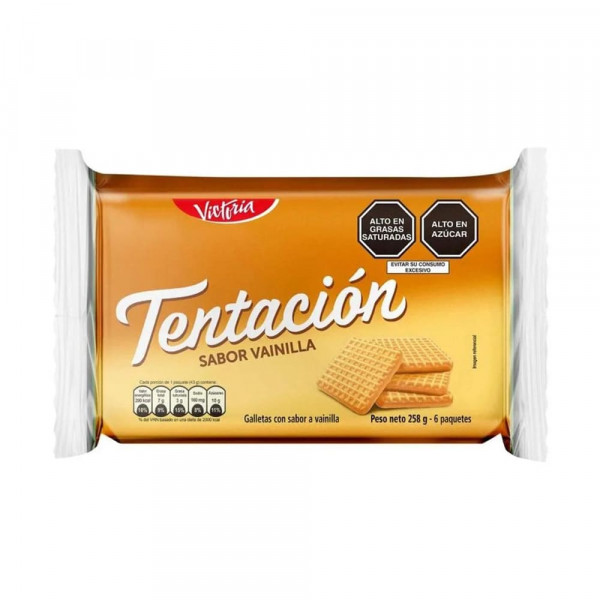 Galleta Tentación vainilla 43 gr x 6 und Victoria