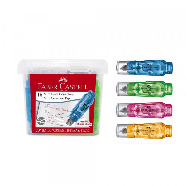 Cinta correctora mini 5 mm x 6m Faber Castell