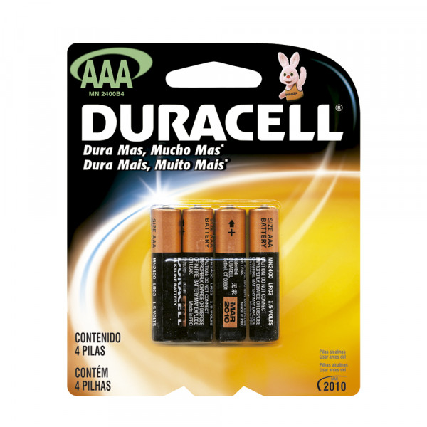 PILA AAA X 4 UN DURACELL 1.5 V