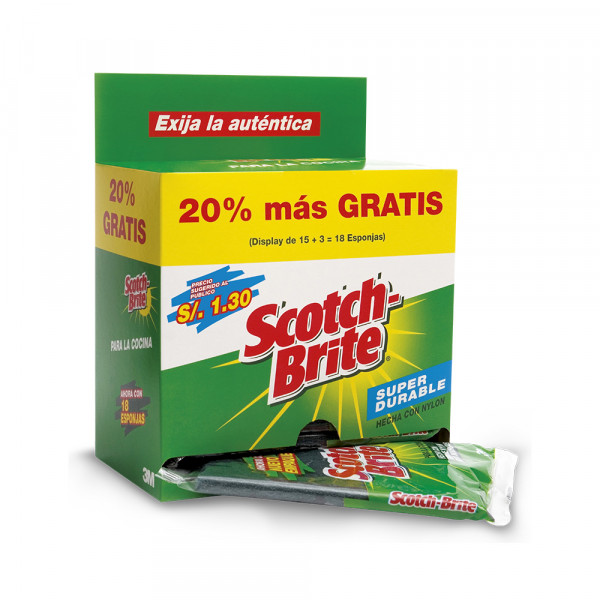 ESPONJA FIBRA VERDE PACK X 18 UN SCOTCHBRITE