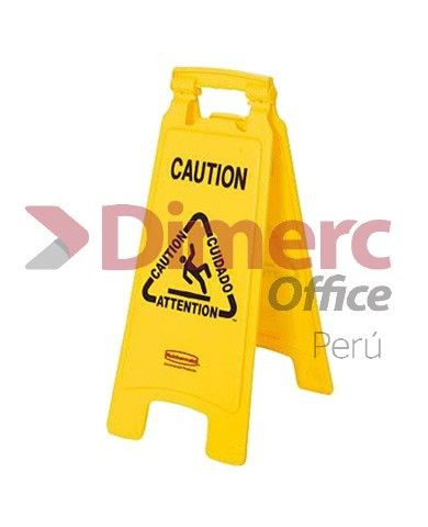 SEÑAL DE SEGURIDAD CUIDADO AMARILLO RUBBERMAID