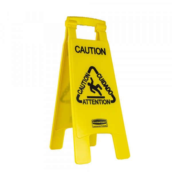 Señal de seguridad cuidado amarillo Rubbermaid