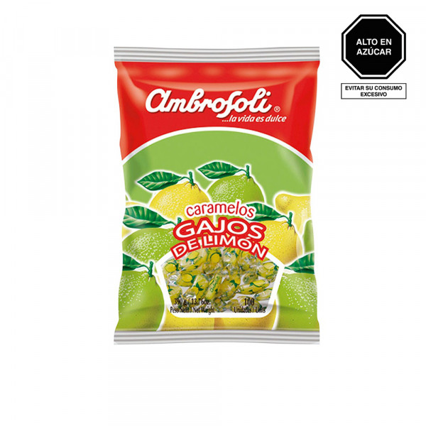 Caramelo gajo limón 100 und x 3.9 gr Ambrosoli