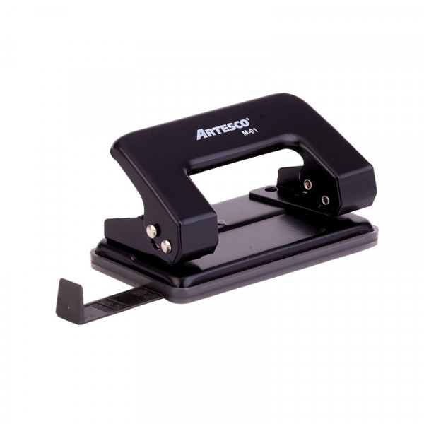 Perforador escolar m-01 11 hojas  color negro Artesco