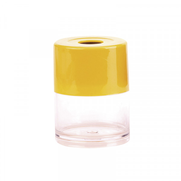 Porta clips cilindrico amarillo Artesco