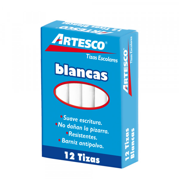 Tizas blancas x 12 unidades Artesco