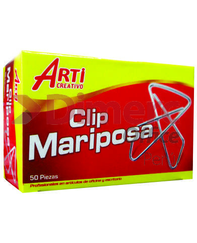 CLIPS MARIPOSA CHICO CJA X 50 UN #2 45MM ARTI
