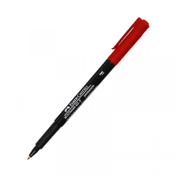 Plumon permanente 421-f rojo Faber Castell