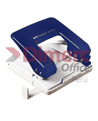 Perforador metalico 40 hojas color azul Faber Castell