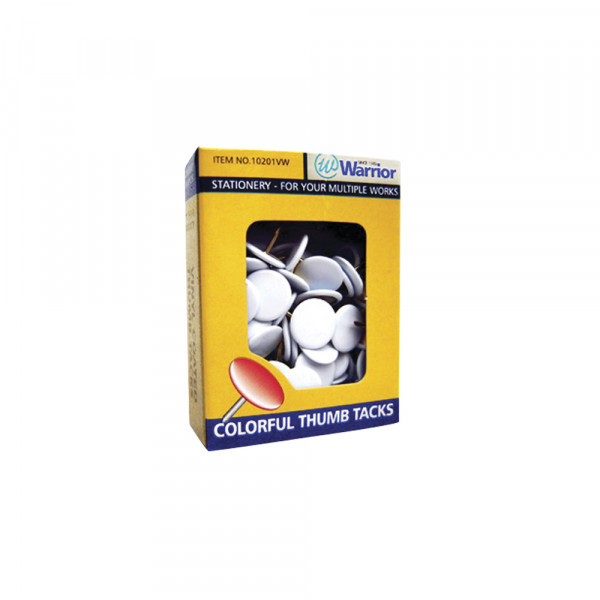 CHINCHE METALICO BLANCO CAJA POR 100UNIDADES