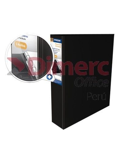 Pioner A4 universal 3 anillos 45 mm negro Vinifan