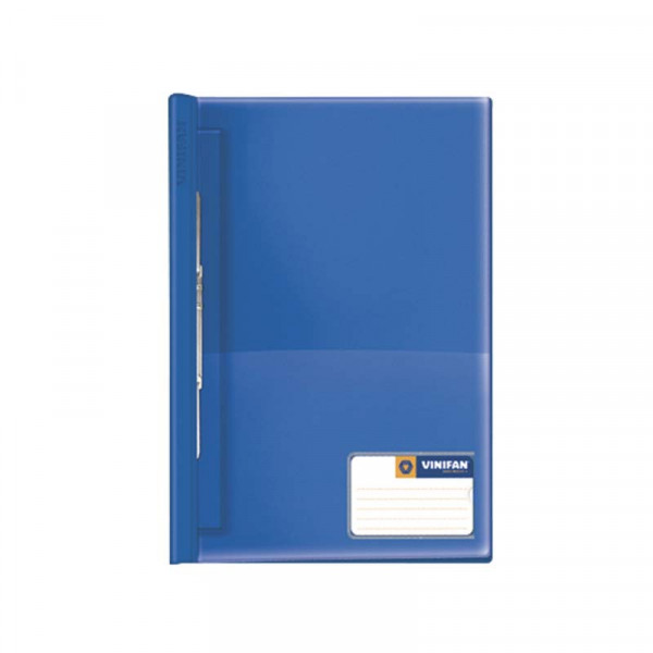 Folder tapa transparente oficio con fastener color azulino Vinifan