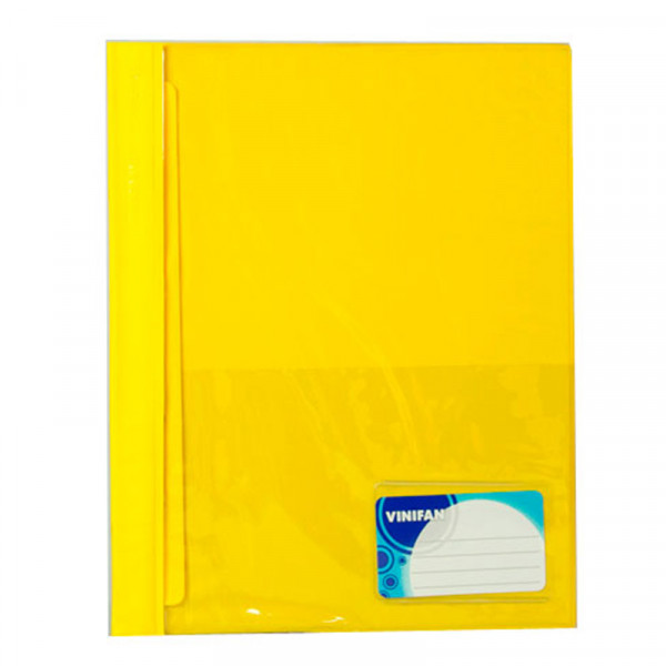 Folder tapa transparente A4 con fastener color amarillo claro Vinifan