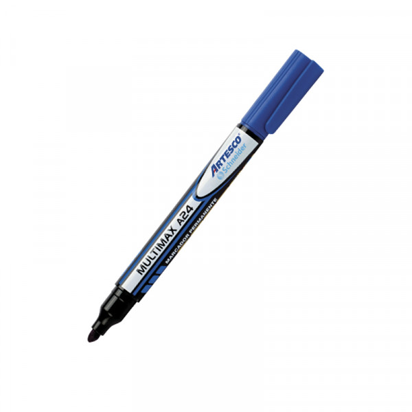 Plumon permanente punta biselada azul A 24 Artesco