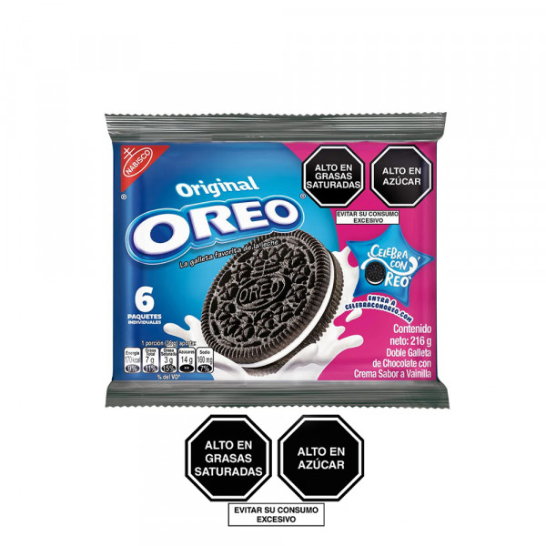 GALLETA OREO ORIGINAL 36 GR PACK X 6 UN