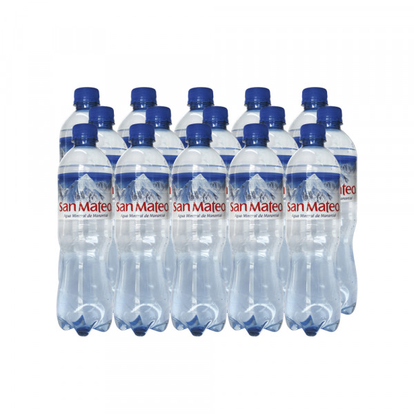 AGUA MINERAL C/GAS 600 ML PACK X 15 UN SAN MATEO