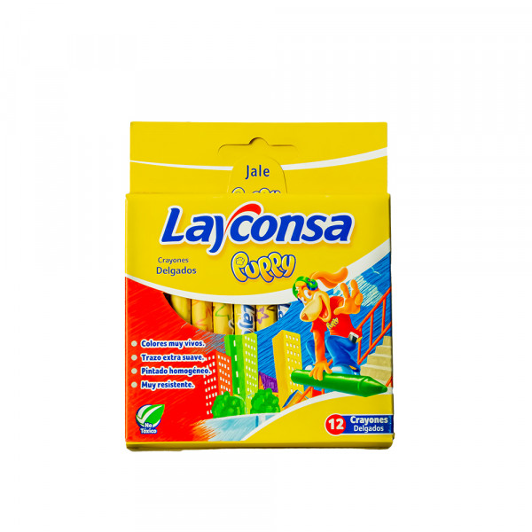 CRAYONES DELGADO X 12 UNI LAYCONSA