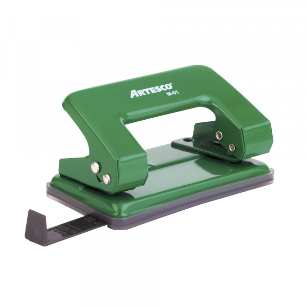 Perforador escolar m-01 11 hojas  color verde Artesco