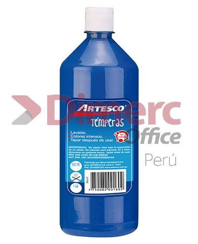 Tempera azul 1 litro Artesco