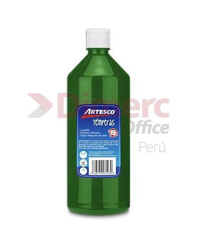 Tempera verde 1 litro Artesco