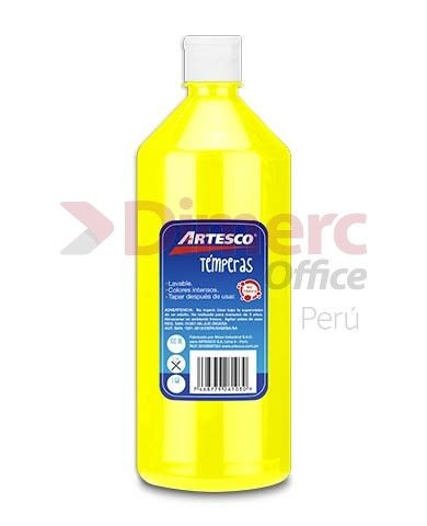 Tempera amarillo 1 litro Artesco