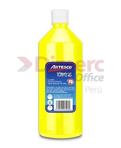 TEMPERA X 1 LITRO  AMARILLO  ARTESCO