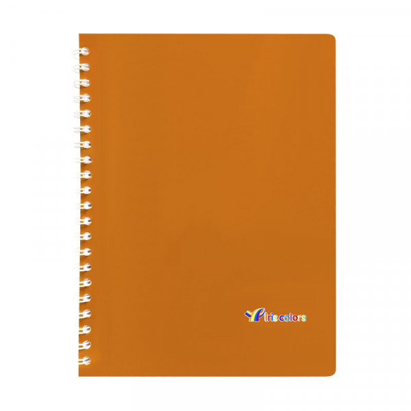 Cuaderno doble ring rayado A4x100 hojas solido Iris Color