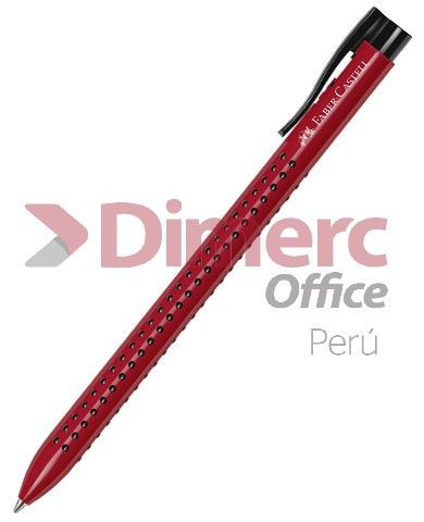 Lapicero rojo grip 2022-M retractil 1.0mm Faber Castell