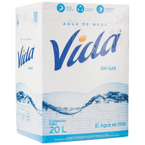 AGUA D/MESA S/GAS CJA 20 LT VIDA