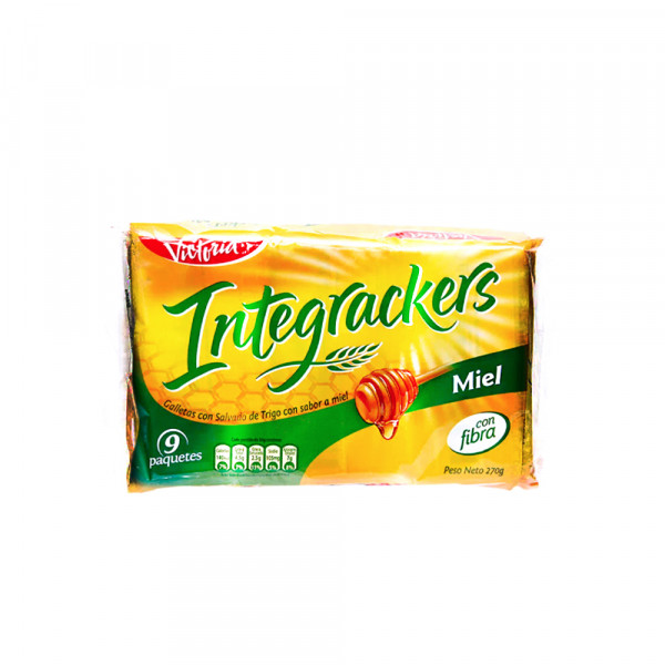 GALLETA INTEGRAKERS C/MIEL Y FIBRA 30GR X9VICTORIA