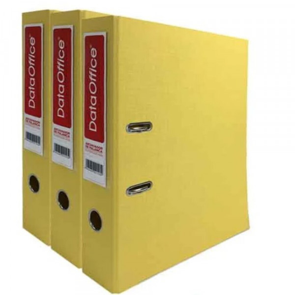 Archivador de palanca plastico lomo ancho oficio amarilo Data Office