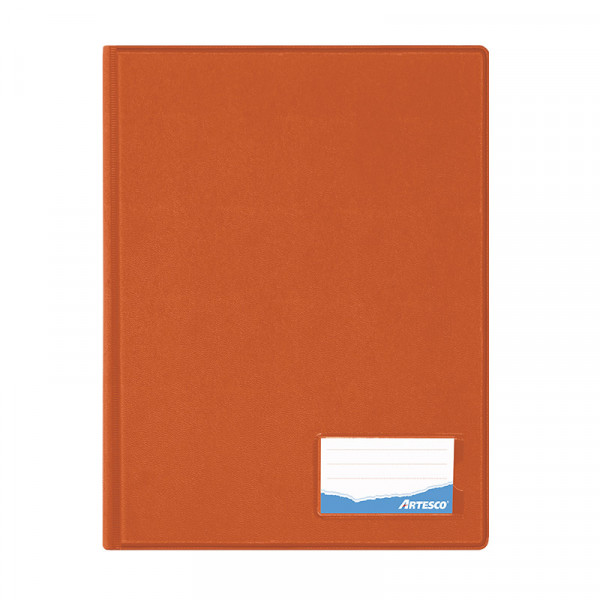 FOLDER TAPA TRANSP A4 CON FASTENER NARANJA 