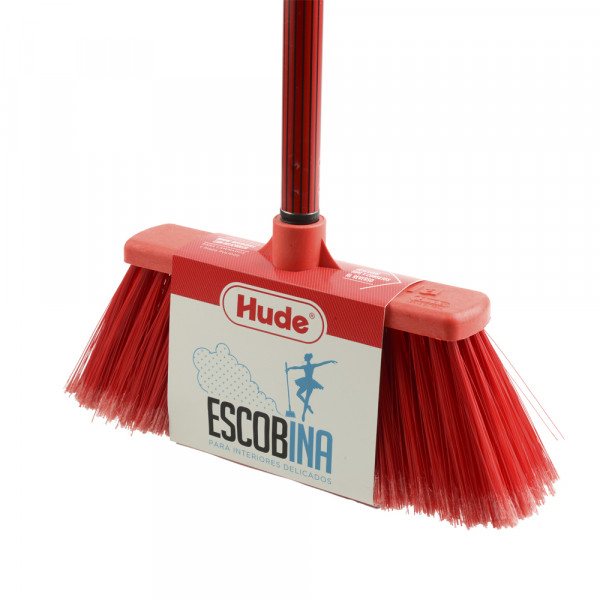 ESCOBA M/PLASTIC ESCOBINA 30.5 CM AMARILLO HUDE