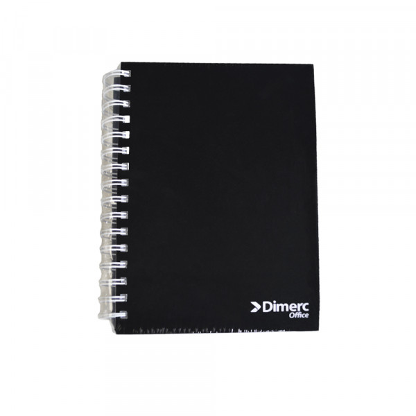 CUADERNO D/RING CUADRIC A5 160H T/D NEGRO DIMERC