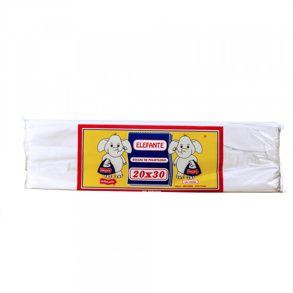 BOLSA BLANCA 20X30 CM A/DENSIDAD X 100 U