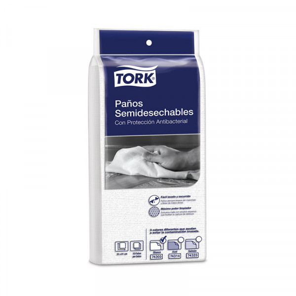PAÑO SEMIDESECHABLE ANTIBAC BL X 10 UN FAMILIA