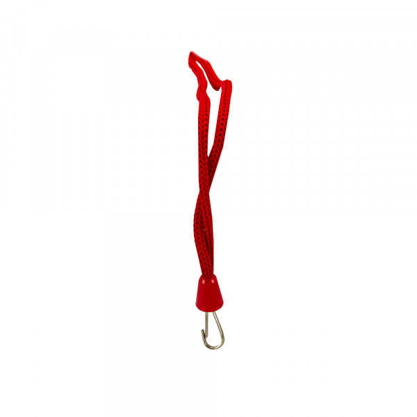 Cintillo tipo cordon para fotocheck x 100 und rojo
