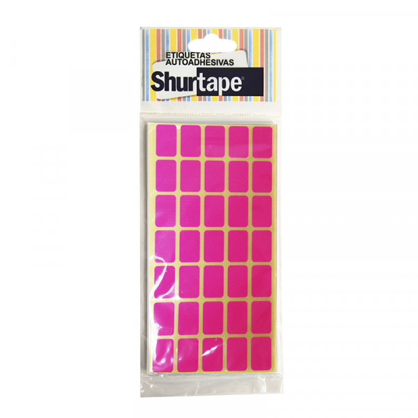 ETIQUETA 1/2 X 3/4 (19X13MM) ROSADO NEON 500UN SHU