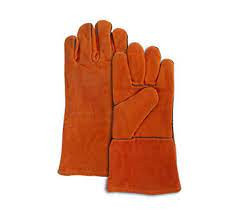 GUANTES DE CUERO SOLDADOR NARANJO X PAR STEELPRO